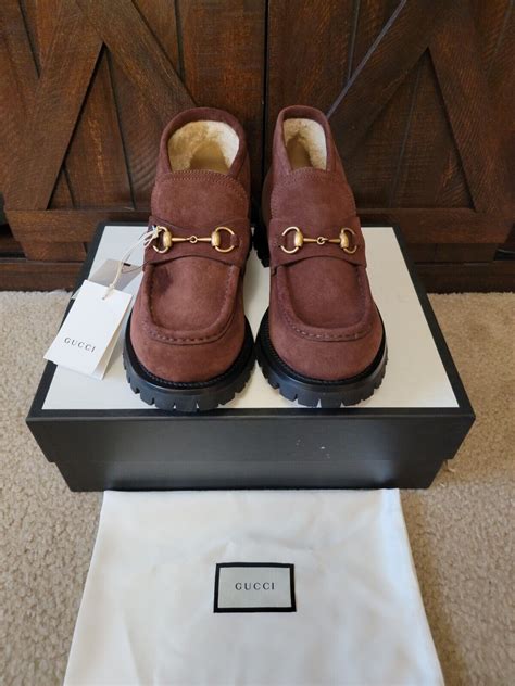 gucci sherpa loafers